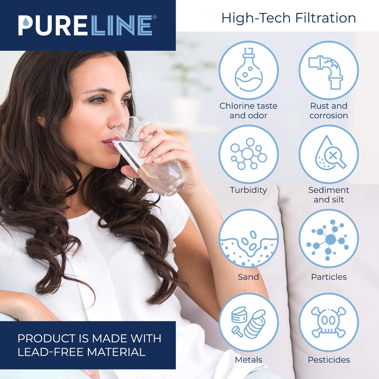 PURELINE RF9999 and RF3375 Water Faucet Replacement Filters. Compatible with PUR RF9999 & RF3375 Water Faucet Filters, PUR Classic, Advanced, and Horizontal Faucet Mounts. (3 Pack): Industrial & Scientific