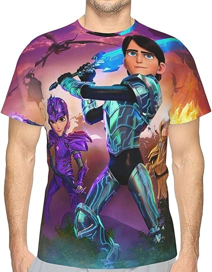 Amazon.com TrollHunters 3D Mens Graphic Crewneck TShirt Novelty