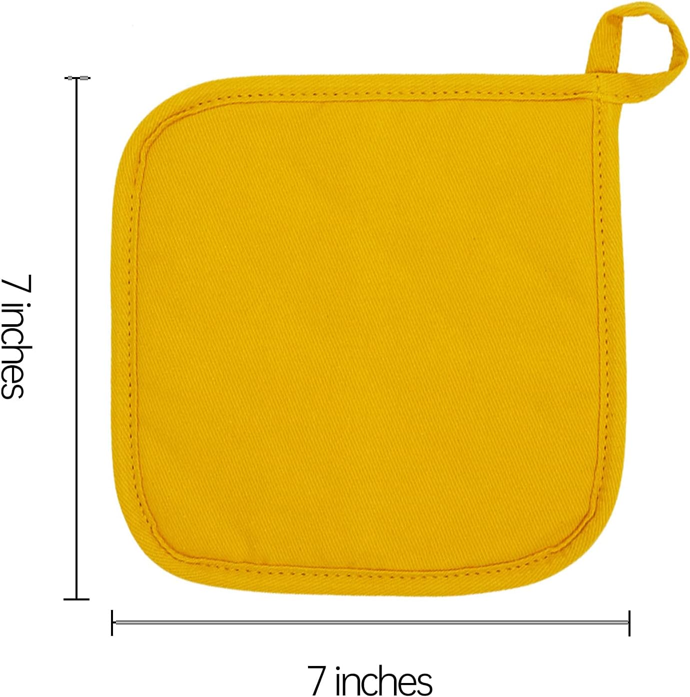 Jehdhe Pot Holders (Pack of 8) - Cotton Pot Holders for Kitchen - 7 x 7 Inches Pot Holders Heat Resistant (Multicolor): Kitchen & Dining