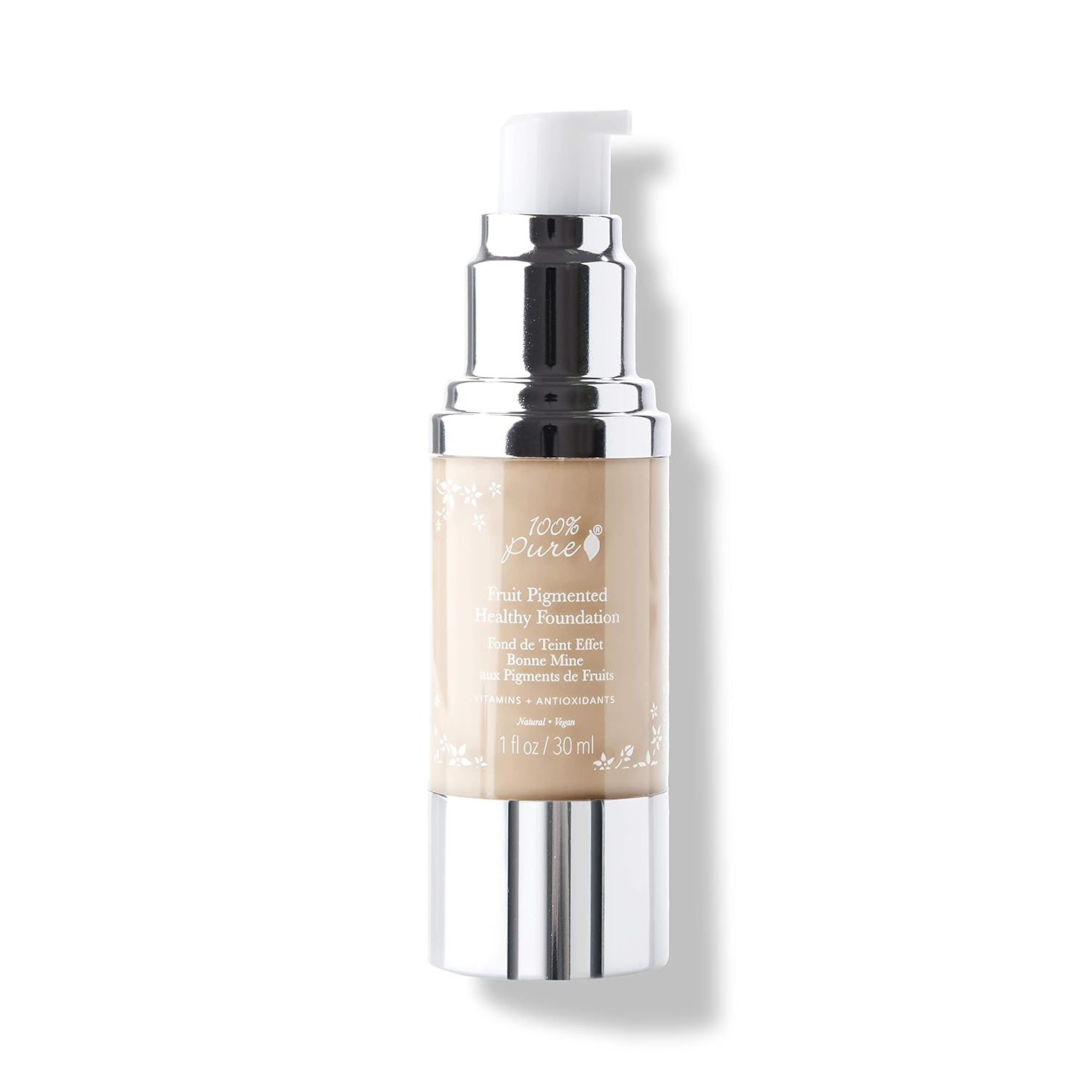 100% PURE Fruit Pigmented Healthy Foundation, Creme, Liquid Foundation Makeup, Anti-aging, Full Coverage, Matte Finish - 1 Fl Oz