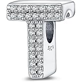 Annmors Charms Initial Letter Z Charm Alphabet Dangle Beads Happy Birthday Charms for Bracelet and Necklace Valentine's Day Mother's Day Gift