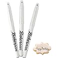 Bakerpan Food Coloring Markers, Fine Tip Edible Markers for Cookie Decorating, Edible Black Ink Pen - Set of 3 (Made in USA)