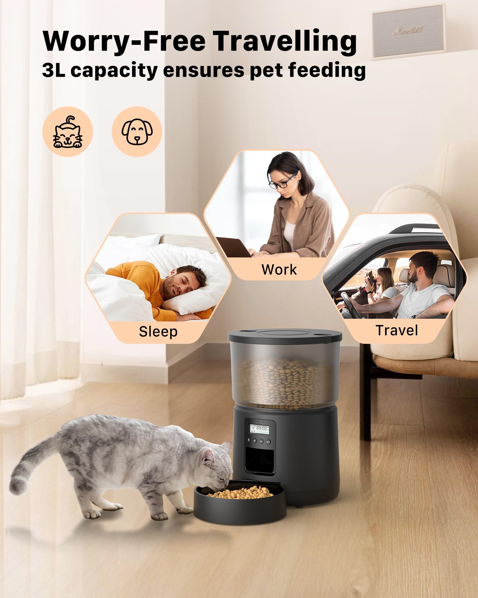 BEMOONY Automatic Pet Feeder