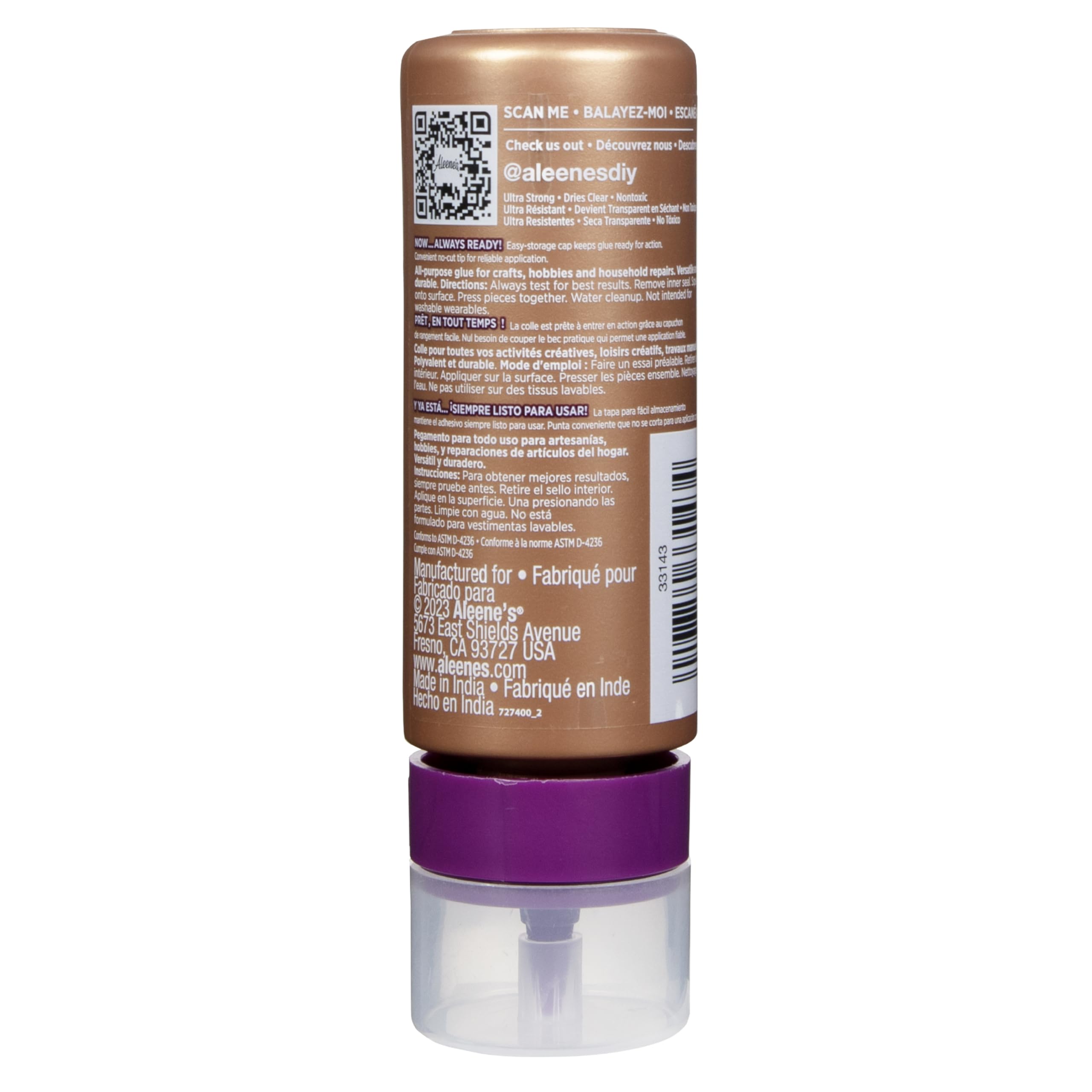 Aleene's Orignial Tacky Glue for Crafts in Always Ready Bottle, Nontoxic, Dries Clear, 4 fl oz