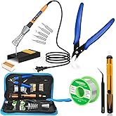 Soldering Iron Kit 90W 110V LCD Adjustable Temperature 180-480℃, Soldering Iron Welding Tool 13-in-1 with 5 Soldering Tips, F