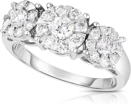Femme Luxe 1.00 cttw Diamond and 14K White Gold Statement Jewelry Forever