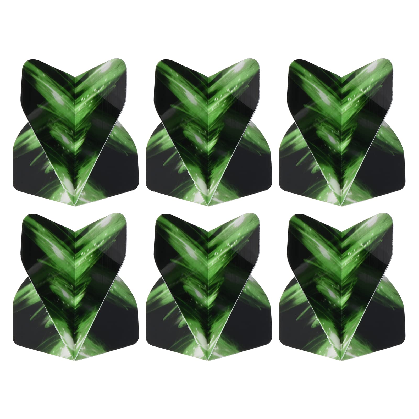 PATIKIL Dart Flights, 6 Pack PET Standard Darts Accessories Replacement Parts for Soft Tip Steel Tip, Black, Green