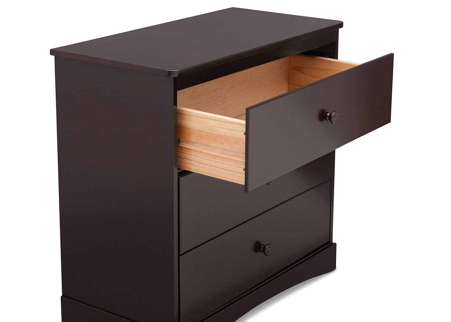Delta Children Sutton 3 Drawer Dresser with Changing Top, Dark Chocolate : Baby