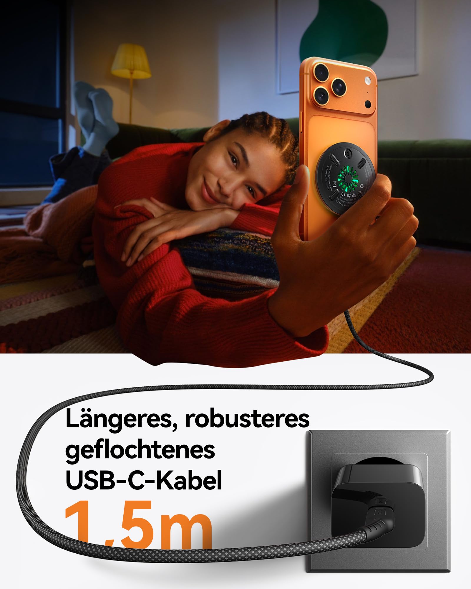 INIU Mag-Safe Ladegerät, 15W Qi2-Zertifiziertes Wireless Charger Induktive iPhone Ladestation mit LED, Kabelloses Ladepad für iPhone 17 16 15 14 13 12 Pro Max AirPods 4 3 Pro 2 (mit 20W USB C Adapter) 7