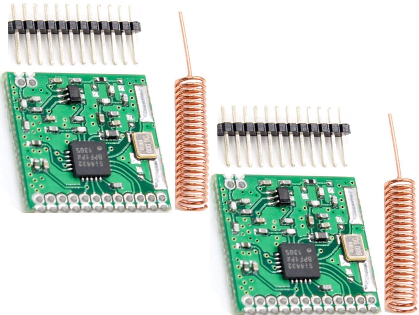 TECNOIOT 2pcs SI4432 Wireless Module 470MHz 433MHz 1000m Wireless Communication Module