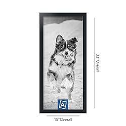 ArtToFrames 13x30 Inch Black Picture Frame, This
