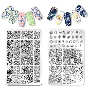 Nicole Diary 2pcs Stamping Plates Xl Nail Amazon Com