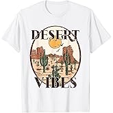 Womens Retro Vintage Desert Vibes Cactus Lovers T-Shirt