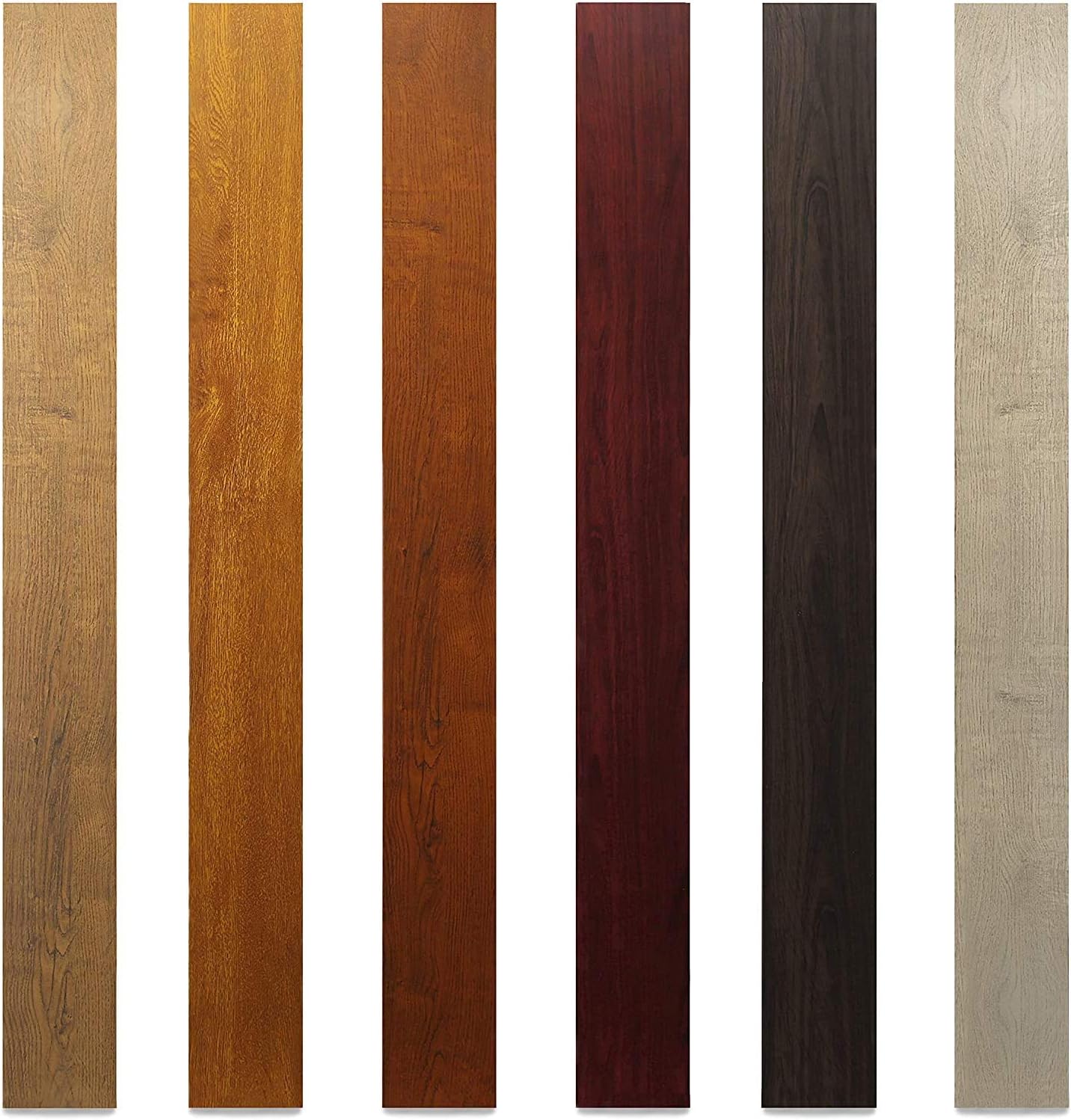 100x25 Wooden Bars Aluminium Fence Balcony Terrace Vertical Horizontal Railing (170cm, Light Oak)