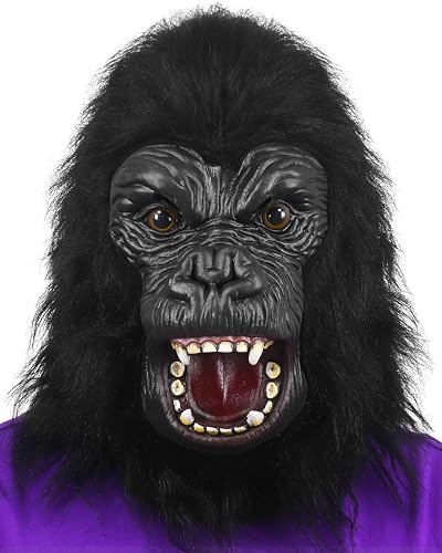 SANZHIGUO Gorilla Mask Latex Ape Full Head Animal Mask Halloween Party ...