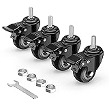 HOLKIE Caster Wheels 2 inch Total Locking Stem