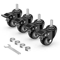 HOLKIE Caster Wheels 2 inch Total Locking Stem