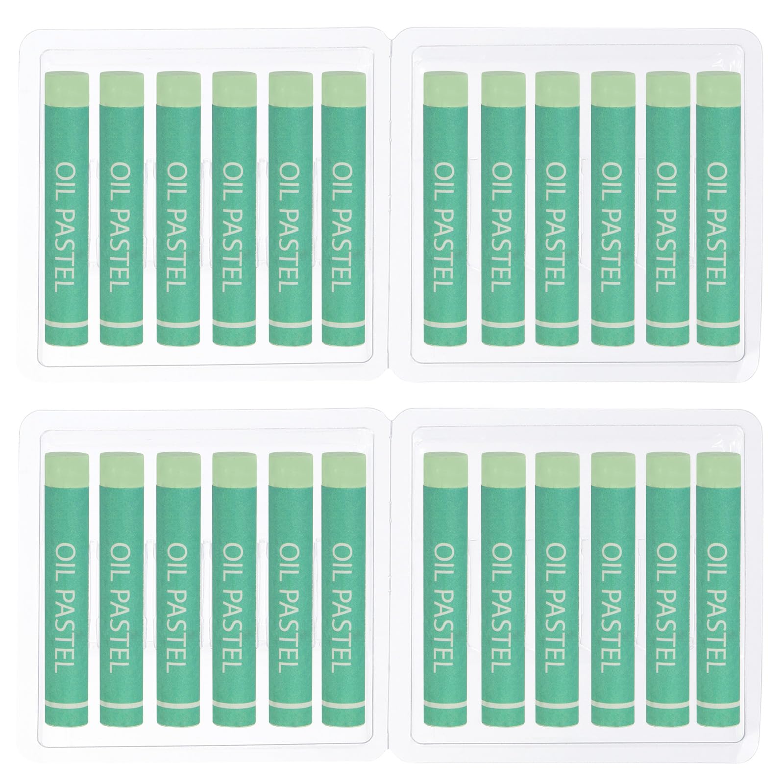 PATIKIL Turquoise Oil Pastels, 24Pcs Soft Oil Crayons Creamy Pastels Stick Art Supplies for Art Painting Drawing Blending Graffiti for Artists Beginners