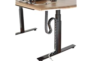 Quality Clever PivyCord-Vez Flex Chain Raceway Cable Management Solution for Sit-Stand Variable Height Desks, Flexible Cable Raceway to Hide, Organize and Protect Wires and Cables, Black