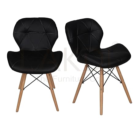 LAKDI Ormond Accent Chair Combo Set of 2 Use for Living Room/Dining Area (Black)