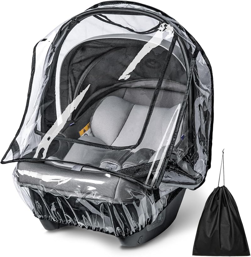 Bemece Universal Car Seat Rain Cover with Window & Ventilation