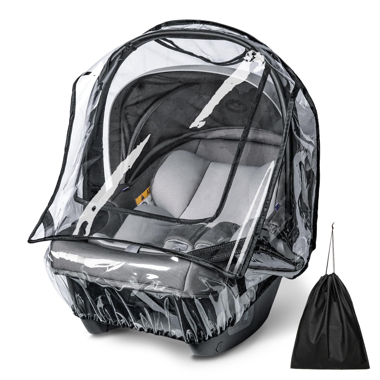 Photo 1 of bemece Car Seat Rain Cover, Baby Car Seat Rain Cover Universal with Side Ventilation and Quick-Access Large Window, Protected from Rain, Snow, Wind and Dust, Baby Travel Accessories