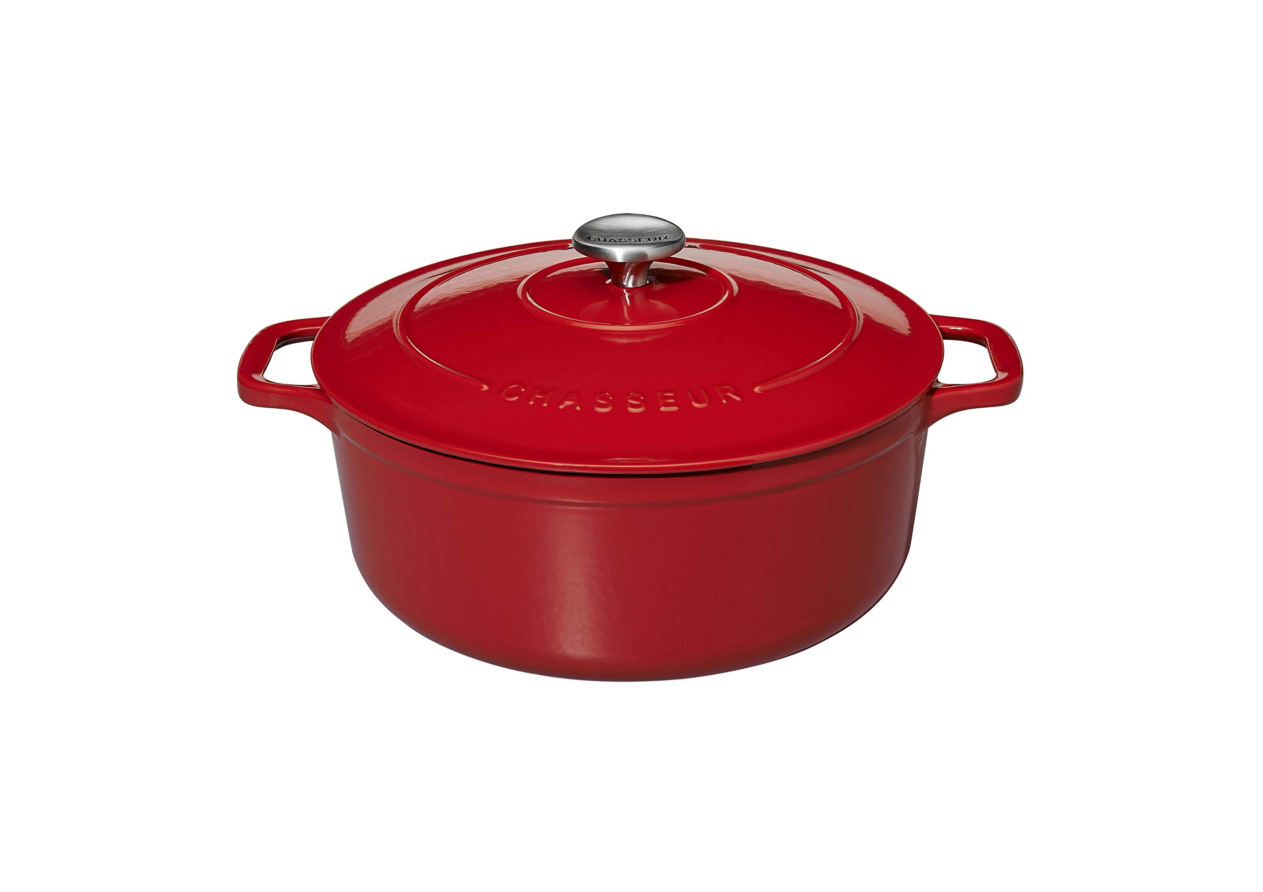 Chasseur Round Casserole, Chilli Red, 22 cm, 3.0 Litre