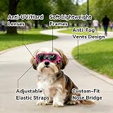 Enjoying Pink Small Dog Goggles UV Protection Adjustable Straps view 3