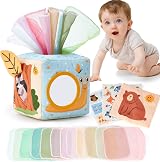 hahaland Baby Tissue Box Toy Sensory Set for 6 12 Months Gift