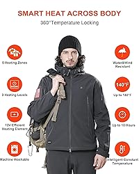 DEWBU Heated Jacket for Men with 12V Battery Pack