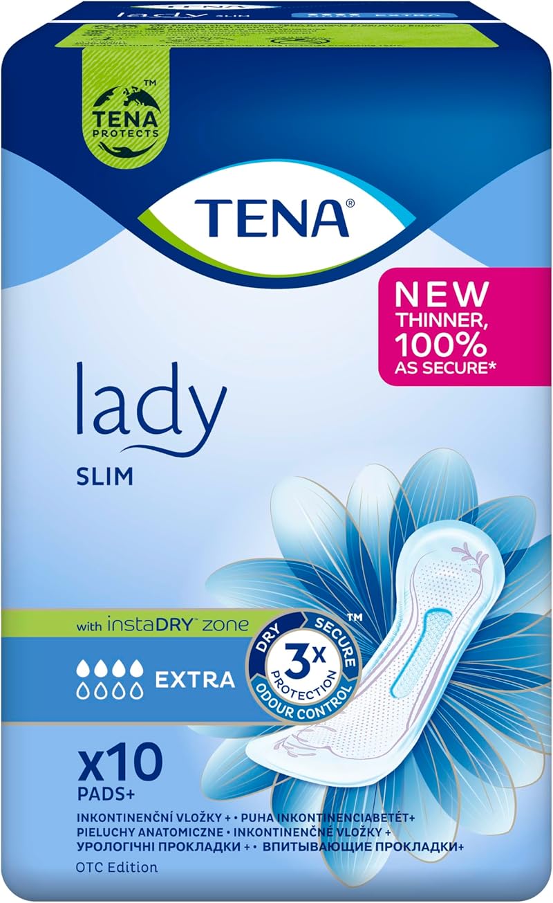 TENA Lady Extra 10 Pads x12 Packs Discreet Bladder Protection