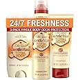 Old Spice Whole Body Deodorant for Men, 3-Pack, Aluminum Free, Stick, Spray & Cream Bundle, 24/7 Total Body Freshness, Dermatologist Tested, Vanilla + Shea Butter Scent