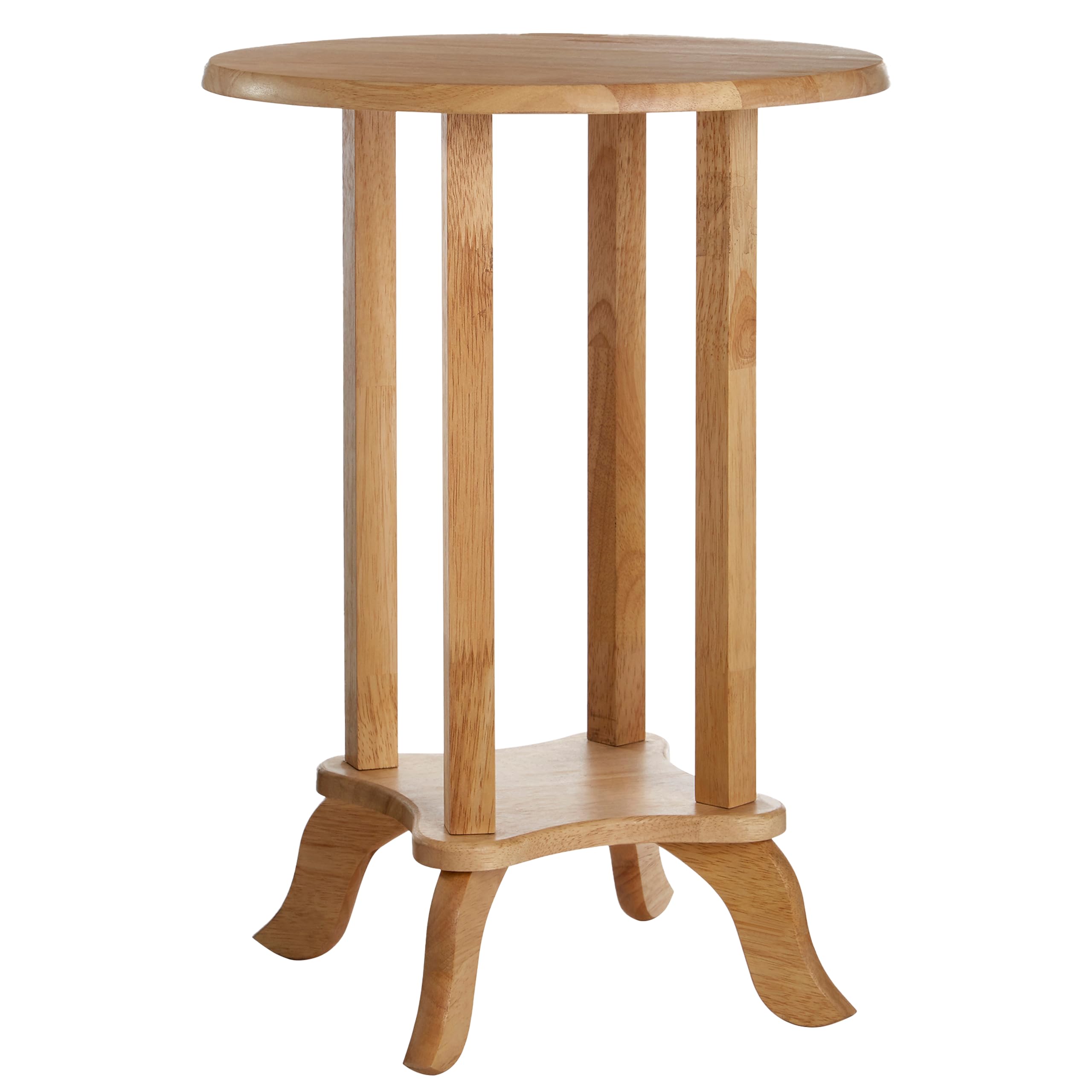 Premier Housewares Small Side Table Wooden Table Telephone Tables Living Room Corner Table Round Side Table 37 cm and height 54 cm