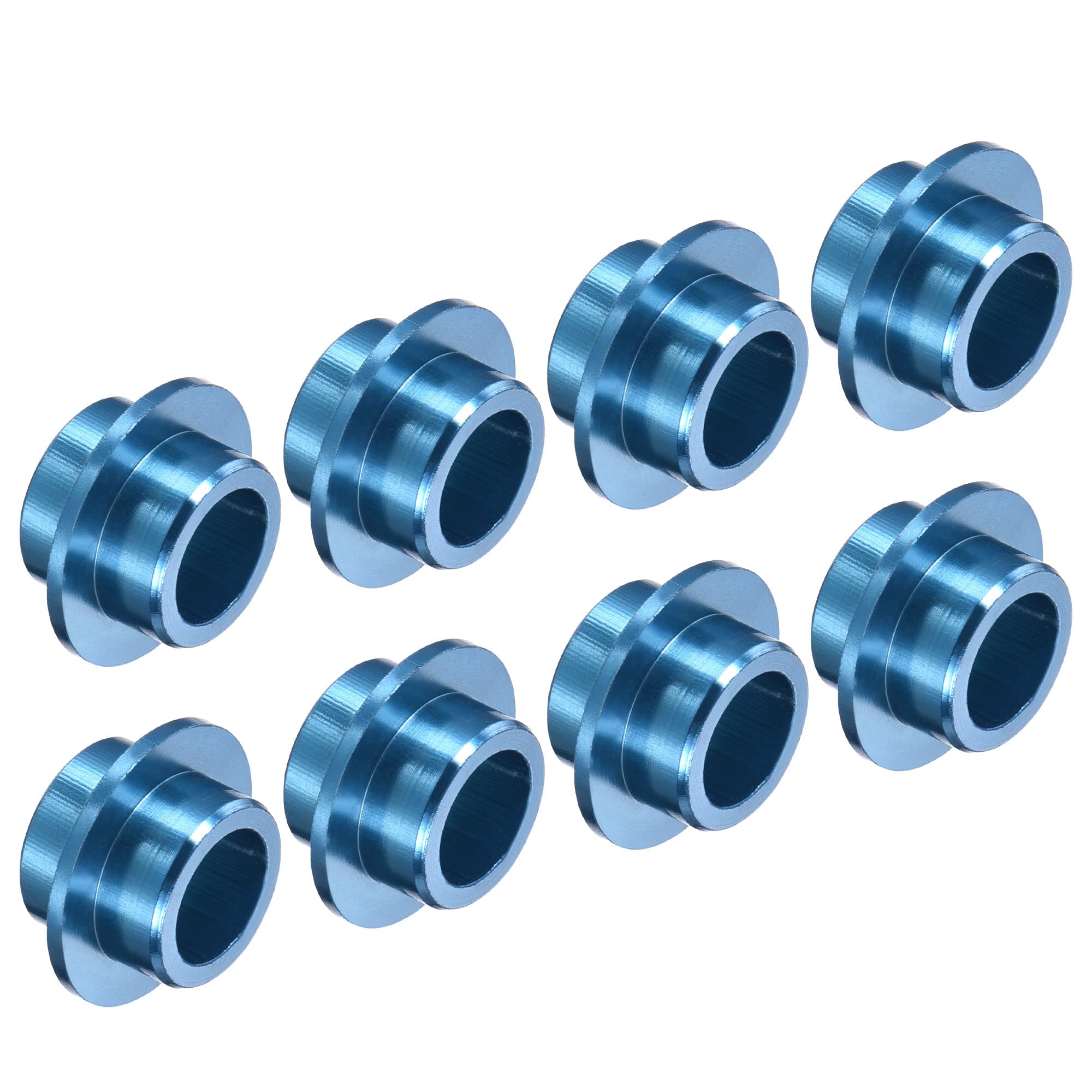 PATIKIL Inline Axle Bushing Spacers, 8 Pack Bearing Spacers Wheel Center Aluminum for Skates Roller, Blue