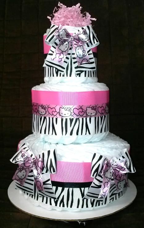 hello kitty diaper cake