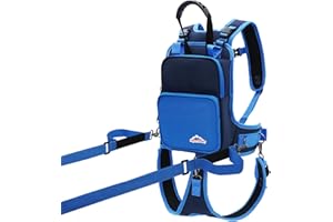 Ski Harness for Kids, Ski Leash for Kids, Ski and Snowboard Training Harness with Shock-Absorbing Leashes & Removable Seat