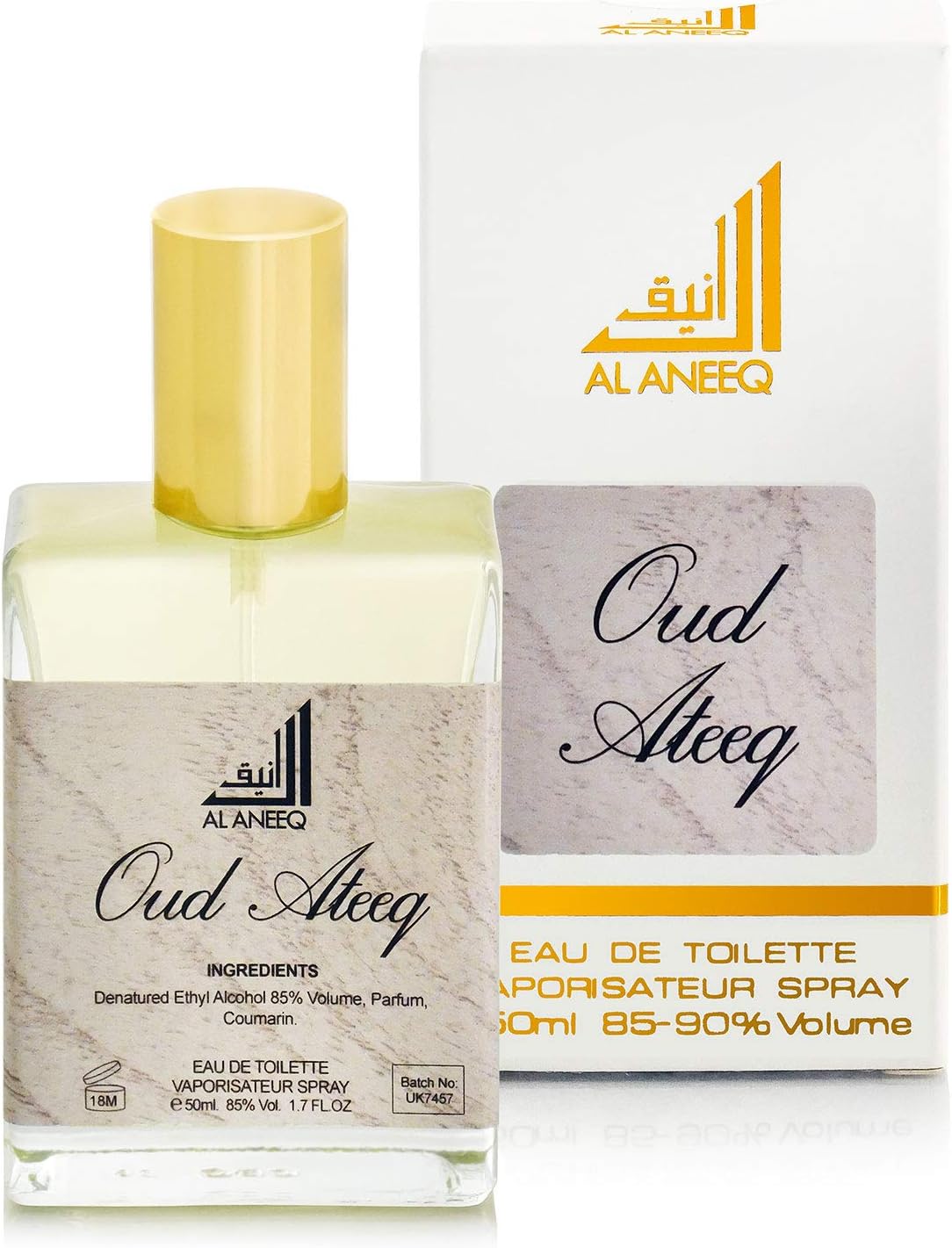 Al Aneeq Oud Ateeq EDT Perfume Spray - Woody Scent Eau de Toilette for Men (50ml)