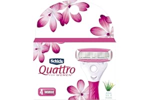 Schick Quattro Ultra Smooth Razor Blade Refills for Women Value Pack, 6 Count