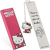 Hello Kitty Metal Bookmark with Hanging Charm Page Marker for Girls Teens Readers Book Accessories for Office Supplies and Book Lovers Gifts for Women