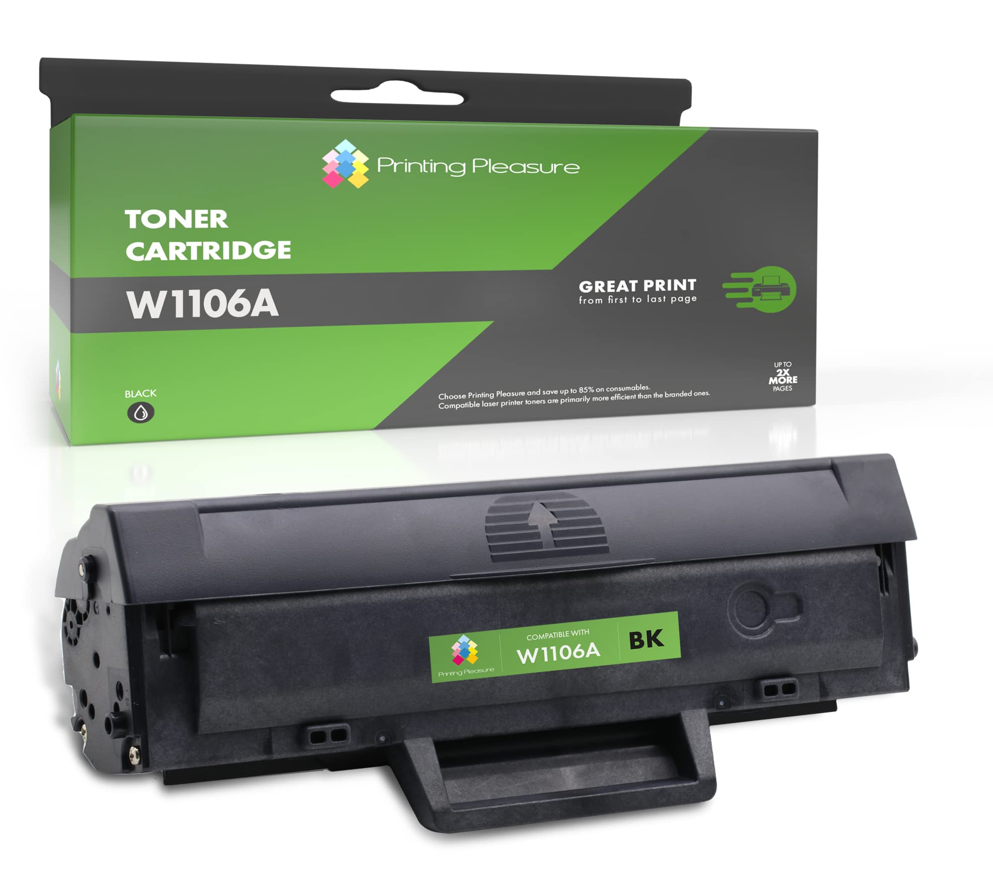 Printing Pleasure 106A W106A Replacement for HP 106 A W106 A Toner Cartridge Compatible with LaserJet 107w 107a Laser MFP 135w MFP 135a MFP 137fnw 1 Black