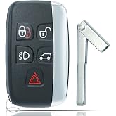 SUPALAND Key Fob Keyless Entry Fits for Land Rover Discovery LR2 LR4 Range Rover Evoque Sport Smart Remote Control 2011-2017 Jaguar F-Type XE XF XJ (KOBJTF10A) with Emergency Key
