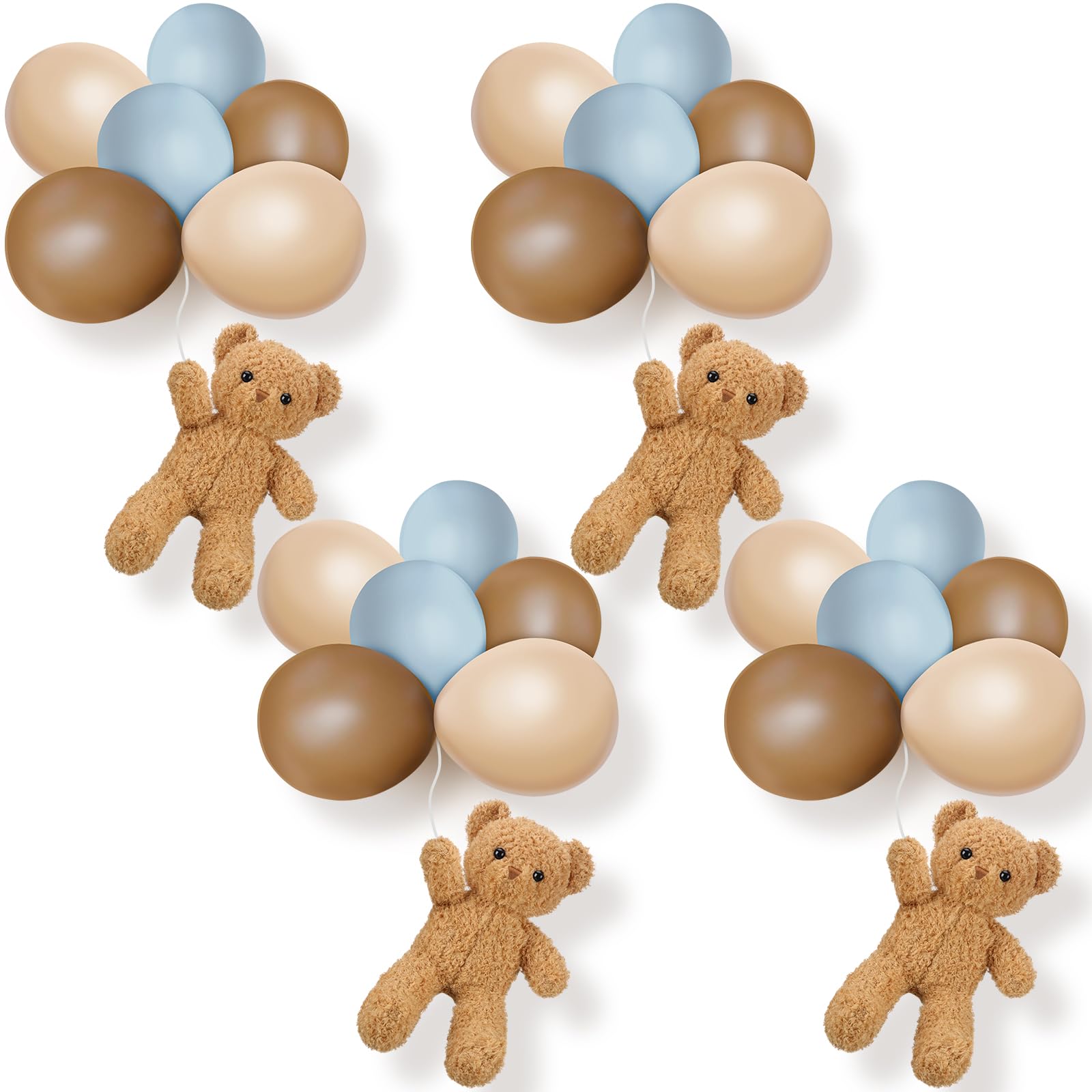 Gejoy Floating Bear Balloon Kit - Baby Shower Decor With Plush Bears & Latex Balloons
