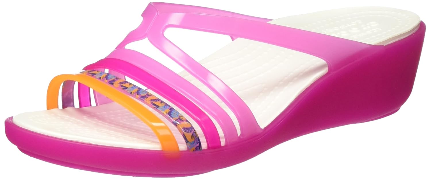 crocs isabella mini women wedge in pink