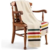 Pendleton National Park Wool Throw Blanket with Leather Carrier, 54" x 72" | Wool-Rich Comfort with Whipstitch Binding and Leather Carrier, Perfect Cozy Blanket for Sofas, Picnics &amp; Outdoor Events