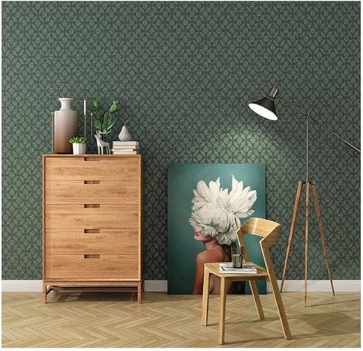 Avoir Images Papier Peint Intisse Treillis De Couleur Unie 3d 0 53x 10 M Vert le plus cool par