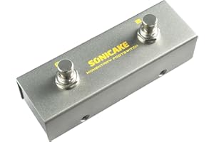 SONICAKE Dual Footswitch Pedal for Guitar Effect Pedal Dual Momentary Foot Switch Guitar Pedal with TRS Cable