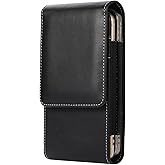 Dual Phone Holster Pouch Case 2 Cell Phone Belt Holder for S24 Ultra S24+ Plus S23 Ultra S22 Ultra S21+ S20+ A15 A55 A54 A53 A35 A2514 Pro Max Moto G Stylus 2023 Pixel 6 (Black)