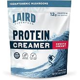 Laird Superfood Non-Dairy Protein Creamer, Sweet &amp; Creamy + Adaptogens, Superfood Creamer with Functional Mushrooms, 12g Protein Per Serving, 8oz Bag