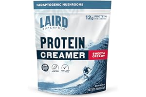 Laird Superfood Non-Dairy Protein Creamer, Sweet & Creamy + Adaptogens, Superfood Creamer with Functional Mushrooms, 12g Protein Per Serving, 8oz Bag