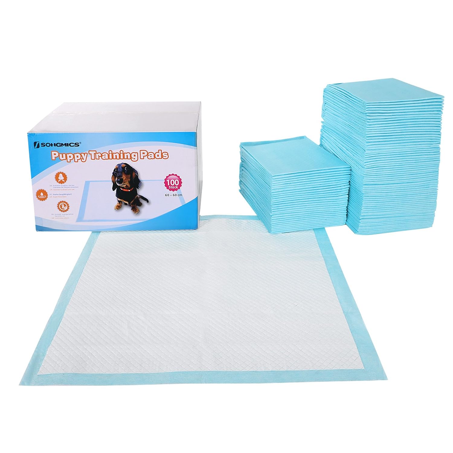 Songmics unidades Empapadores Toallitas Pañales Almohadillas de entrenamiento para Mascotas Absorbente x